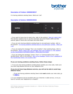 I`m having problems sending faxes. What can I do?