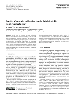 Benefits of on-wafer calibration standards fabricated in membrane