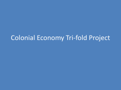 Colonial Economy Tri