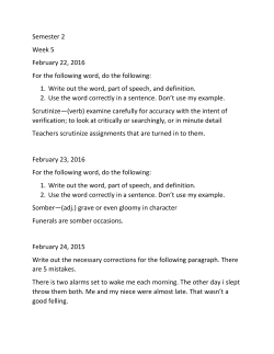 1. Write out the word, part of speech, and definit