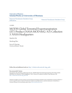 (ET) Product (NASA MOD16A2/A3)