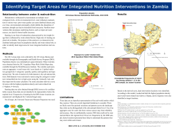 Identifying Target Areas for Integrated Nutrition Interventions in Zambia