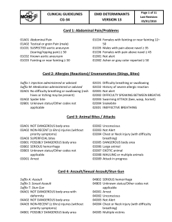 CLINICAL GUIDELINES CG-34 EMD DETERMINANTS VERSION