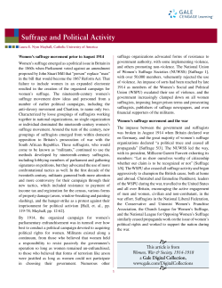 Suffrage and Political Activity
