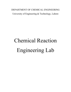 Chemical Reaction Engineering Lab