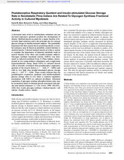Postabsorptive Respiratory Quotient and Insulin