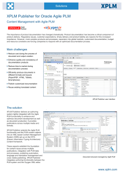 XPLM Publisher for Oracle Agile PLM