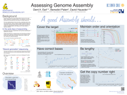 Poster: Assessing genome assembly