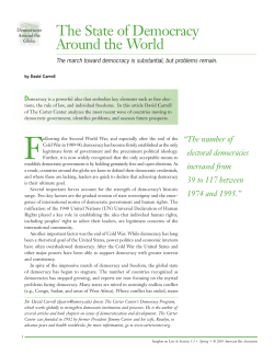 The State of Democracy Around the World