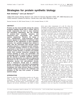 Strategies for protein synthetic biology