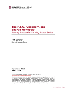 The FTC, Oligopoly, and Shared Monopoly