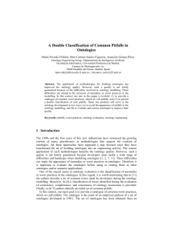 A Double Classification of Common Pitfalls in Ontologies