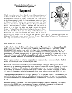 Rapunzel - Hutton Elementary PTG