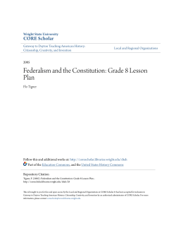 Federalism and the Constitution: Grade 8 Lesson