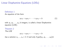 Diophantine Equations 12.03.16