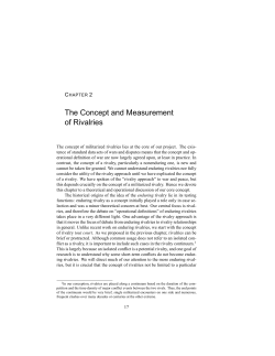 The Concept and Measurement of Rivalries