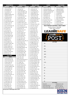 2012 fantasy football cheat sheet