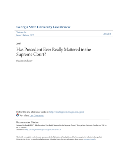 Has Precedent Ever Really Mattered in the Supreme Court?
