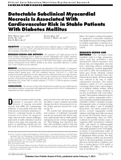 Detectable Subclinical Myocardial Necrosis Is