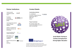 Partner Institutions Contact Details Social Media Training to Combat