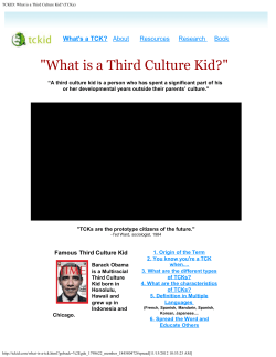 TCKID: What is a Third Culture Kid? (TCKs)