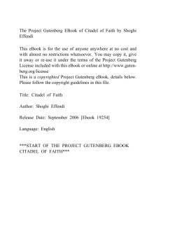 Citadel of Faith - Project Gutenberg