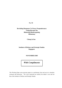 Between Balancing and Bandwagoning: Revisiting Responses to