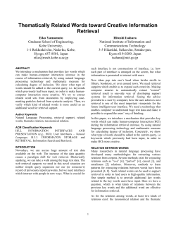 Thematically Related Words toward Creative Information Retrieval