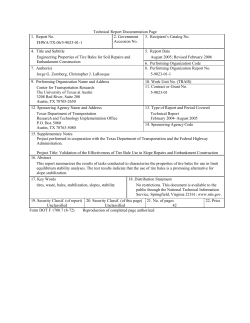 Engineering Properties of Tire Bales for Soil Repairs and