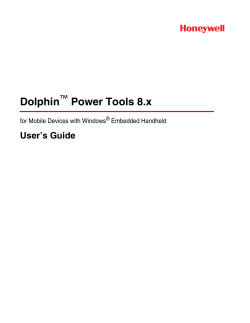 Dolphin&trade; Power Tools 8.x User`s Guide for Devices with Windows