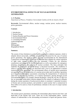 Environmental Effects of Nuclear Power Generation