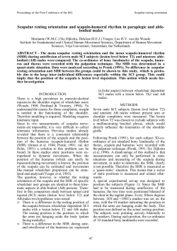 Scapular resting orientation and scapulo