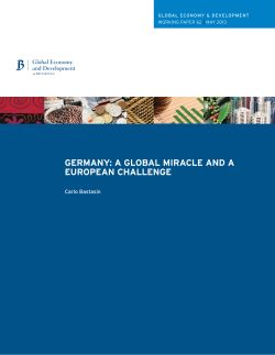 germany: a global miracle and a european challenge