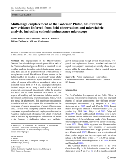 Multi-stage emplacement of the G&ouml;temar Pluton, SE Sweden: new