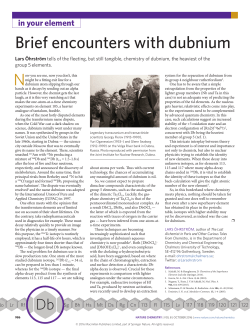 Brief encounters with dubnium