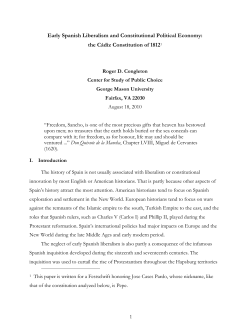 Early Spanish Liberalism and Constitutional Political