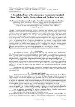 A Correlative Study of Cardiovascular Response to Sustained Hand