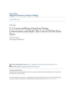 C. S. Lewis and Rene Girard on Desire, Conversation, and Myth