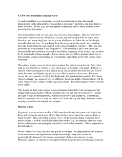 4. Flow over mountains: making waves To understand flow