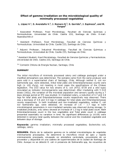 Effect of gamma irradiation on the microbiological quality of