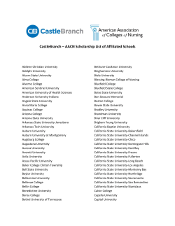 AACN Scholarship List of Affiliated Schools