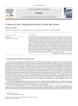 A dream of ease: Situating the future of work and leisure Futures