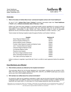 Tenet Healthcare Pre