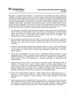 Post-Construction Restoration Guidelines