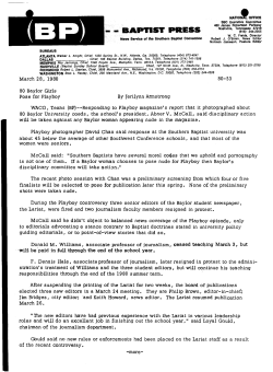 March 28, 1980 80-53 80 Baylor Girls Pose for Playboy By JerLlynn