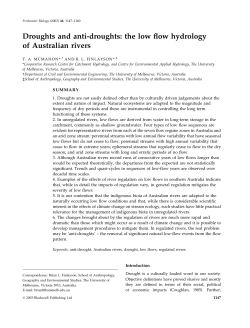 Droughts and anti-droughts: the low flow hydrology of Australian rivers