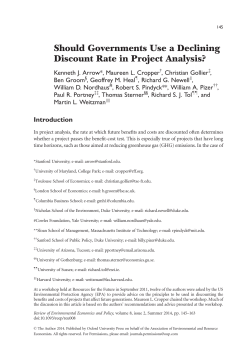 Should Governments Use a Declining Discount Rate in Project