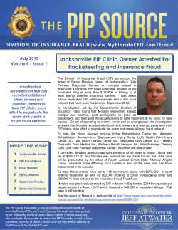 Jacksonville PIP Clinic Owner Arrested For Racketeering and