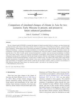 Comparison of simulated changes of climate in Asia for two