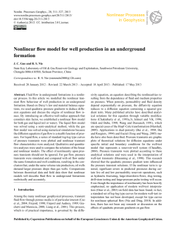 Nonlinear flow model for well production in an underground formation